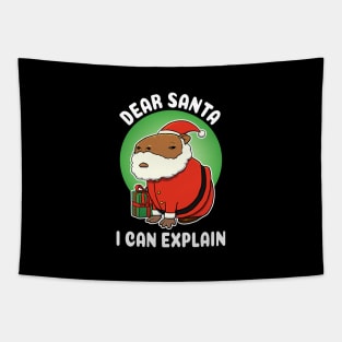 Dear Santa I can explain Capybara Christmas Tapestry