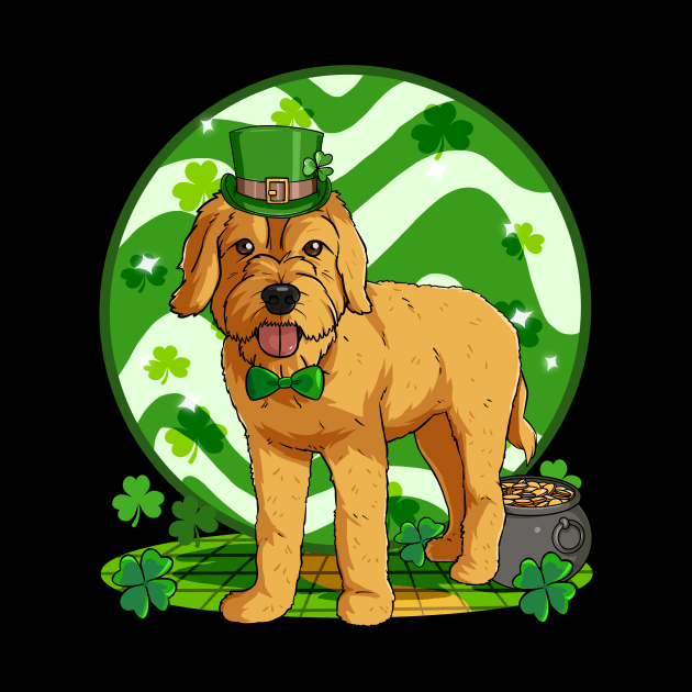 Goldendoodle Dog St Patricks Day Leprechaun by Noseking