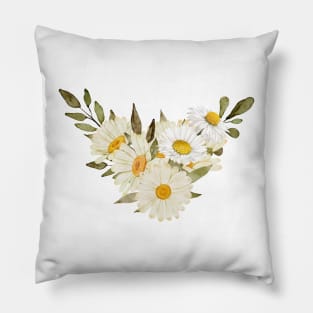 white daisy flowers Pillow