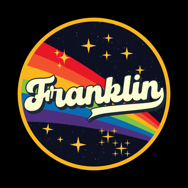 Franklin // Rainbow In Space Vintage Style by LMW Art