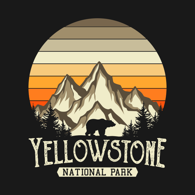 Yellowstone National Park Hiking Gift by Delightful Designs