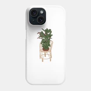 Calathea plant on a chair Phone Case