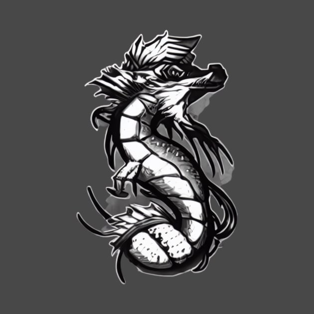 RETRO OF A SEA DRAGON CREATURE by ZKN