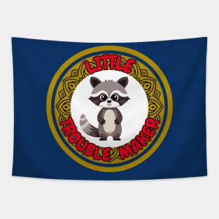 Cute Animal baby Raccoon little troubl maker Fritts Tapestry