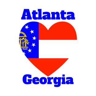 Atlanta Georgia Heart Flag T-Shirt