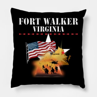 Fort Walker, Virginia w Map and Explosion - Helo - Troops X 300 Pillow