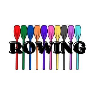 Rowing oars with text T-Shirt