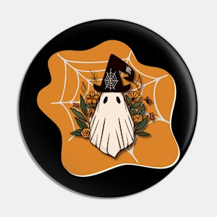 Boo! Witchy Ghost Pin