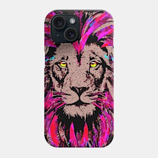 Pink Lion Apron - Purple Lion Face Apron Phone Case