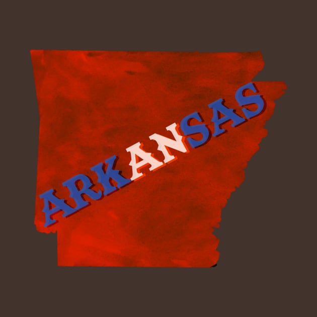 The State of Arkansas - Watercolor by loudestkitten