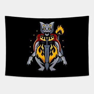 Catacombs Fire Dog Tapestry