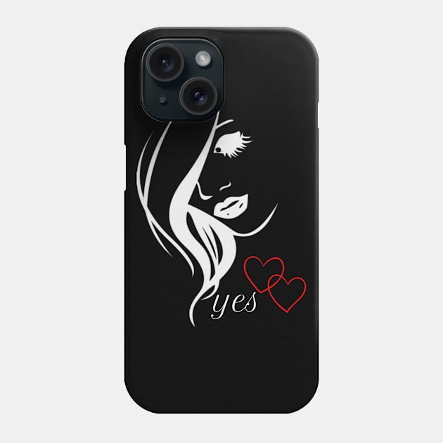 Designe for men women about love. She said " Yes" Phone Case by IPRINT