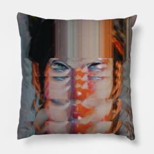 We'll Be Alright - Glitch Art Portrait Pillow