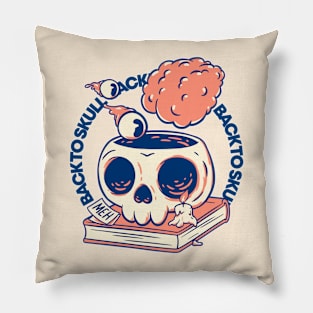 Back to School | Skull | Back to Skull | Round Text Pillow