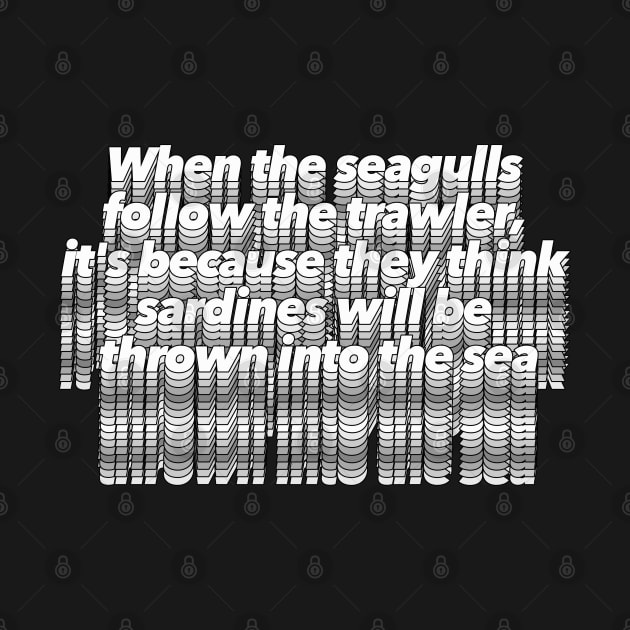 Eric Cantona Classic Seagulls Typographic Quote Tribute by DankFutura