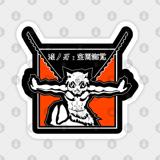 Inosuke Hashibira With The Boar Mask Demon Slayer Anime Hashira Inosuke Hashibira Magnet Teepublic