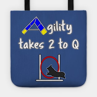 Dog Agility - it takes 2 to Q with a Corgi Tote