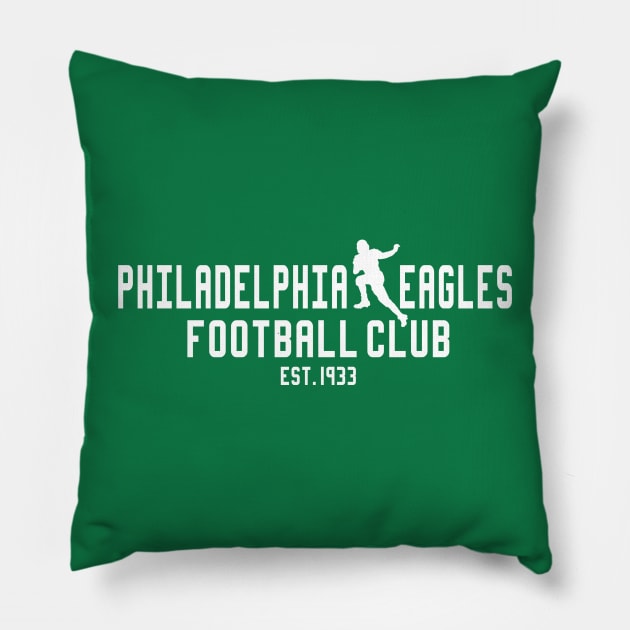 Philadelphia Eagles Letterhead Design Pillow by Tom Stiglich Cartoons