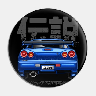 Monster Skyline GTR R34 (Paradise Blue) Pin
