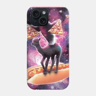 Sloth with Pizza Slices Riding Alpaca on Hot Dog Phone Case