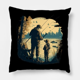 father with his daughter, Fishing Pillow