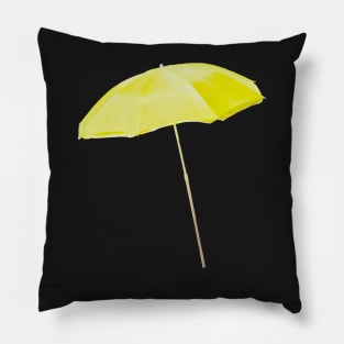 Yellow Beach Umbrella Summer Sticker Pillow