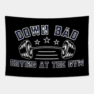 Down Bad Crying At The Gym Lover Tapestry