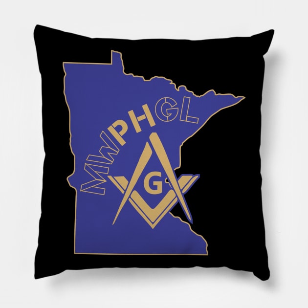 MWPHGLMN - Blue & Gold Pillow by Brova1986