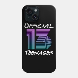 Vintage Official Teenager - 13th Birthday Gift Phone Case