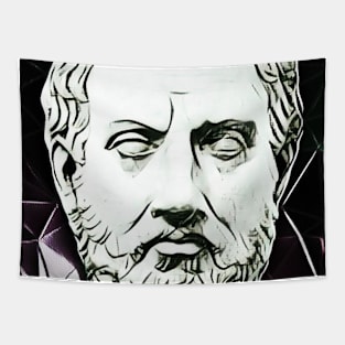 Thucydides Black and White Portrait | Thucydides Artwork 3 Tapestry