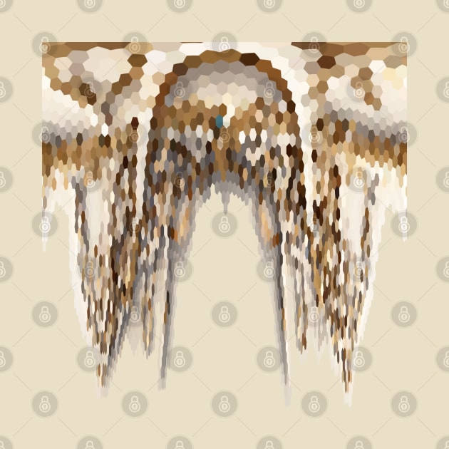 vintage color hexagonal stalactite abstract by Aceplace Design