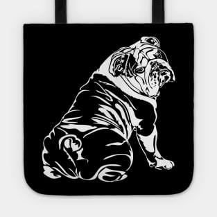 Funny Proud British Bulldog dog English Bulldog portrait Tote