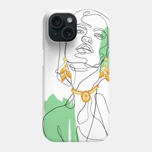 Abstract face modern girl Phone Case