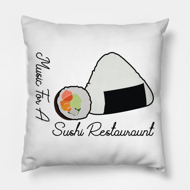 Harry Sushi (smaller print) Pillow by CDH