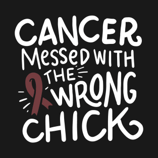 Multiple Myeloma Cancer Survivor Burgundy Ribbon T-Shirt