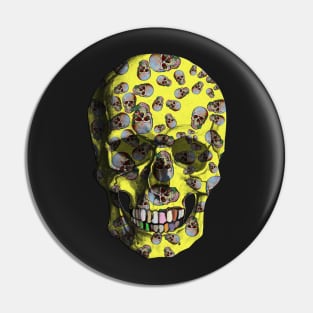 Happy Skull Random Pattern (Yellow) Pin