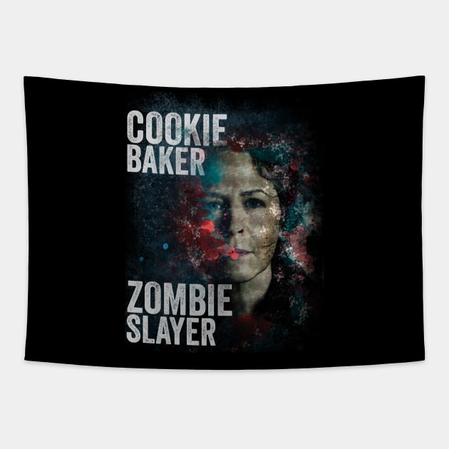 Cookie Baker, Zombie Slayer Tapestry by 2COOL Tees