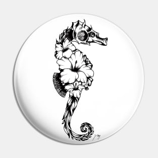 Floral Seahorse Pin