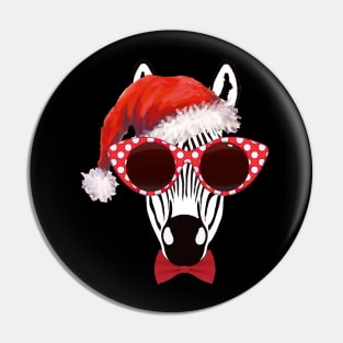 Zebra face christmas humor sweater Pin