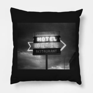 Hotel Sign, 1942. Vintage Photo Pillow