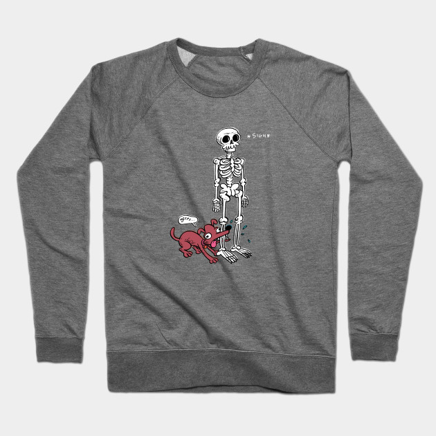 The Skeleton and the dog - Skeleton - Crewneck Sweatshirt