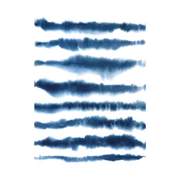 Navy Blue Horizontal Stripes by foxeyedaisy