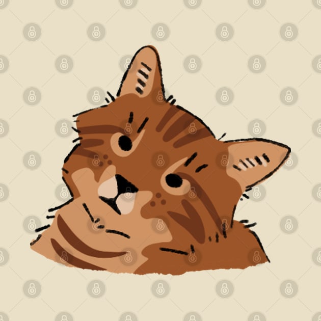 Chubby Brown Tabby Cat by Flipwish