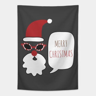 Cool Santa Christmas - Happy Christmas and a happy new year! - Available in stickers, clothing, etc Tapestry