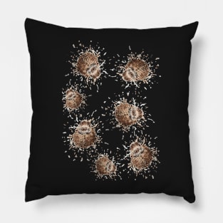 Fuzzy Hedgehog print Pillow