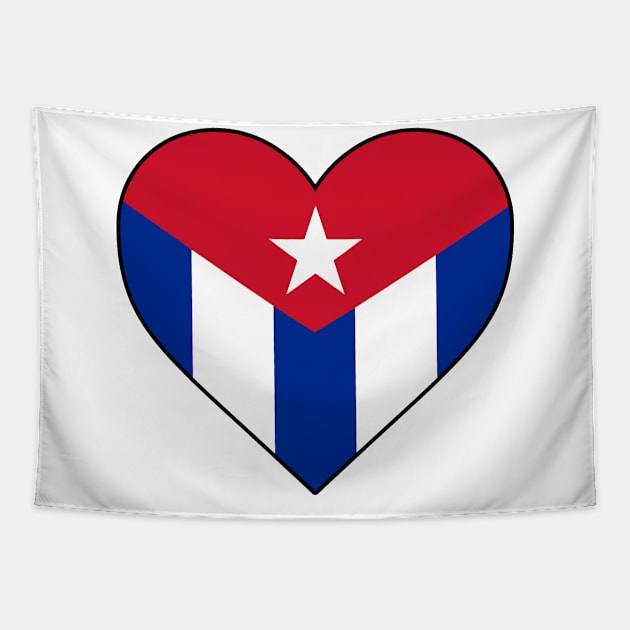 Cuba Flag Heart Tapestry by livania