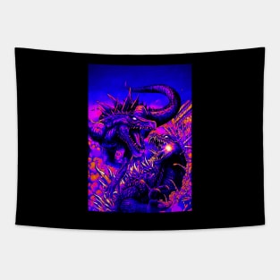 Retro God Is Zilla Tapestry