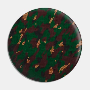 Camouflage - Dark green and Maroon Pin