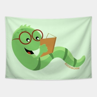 Cute funny bookworm gift Tapestry