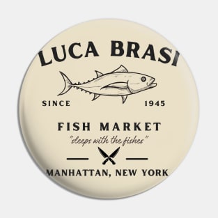 Lucas Brasi Sleeps With The Fishes Vintage Look Design Fanart 2 Pin